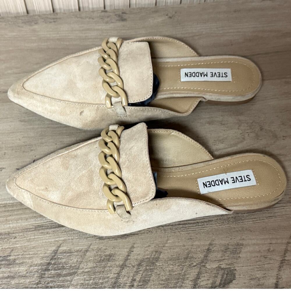 Steve Madden Almah Leather Suede Flat Mule Women’s Size 7M - Picture 2 of 11
